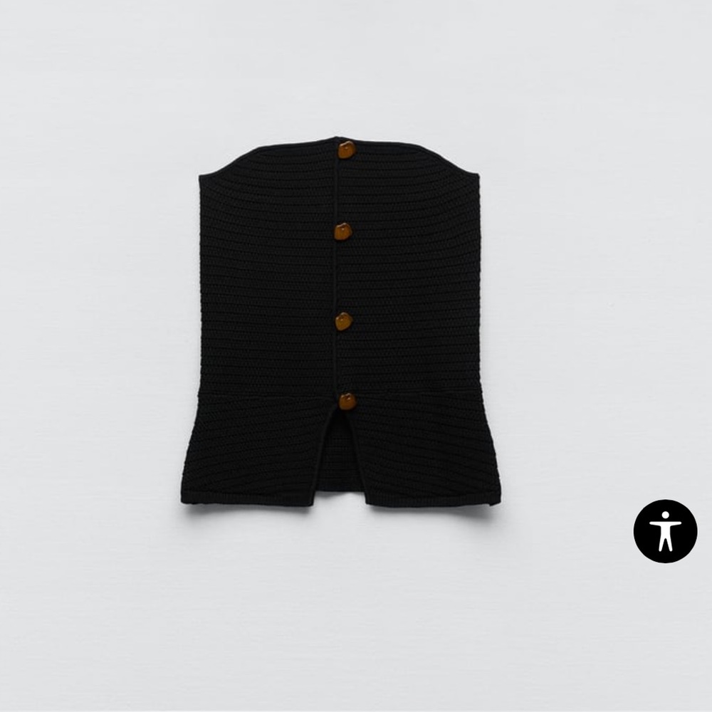 COPY - Zara Gold Button Knit Top